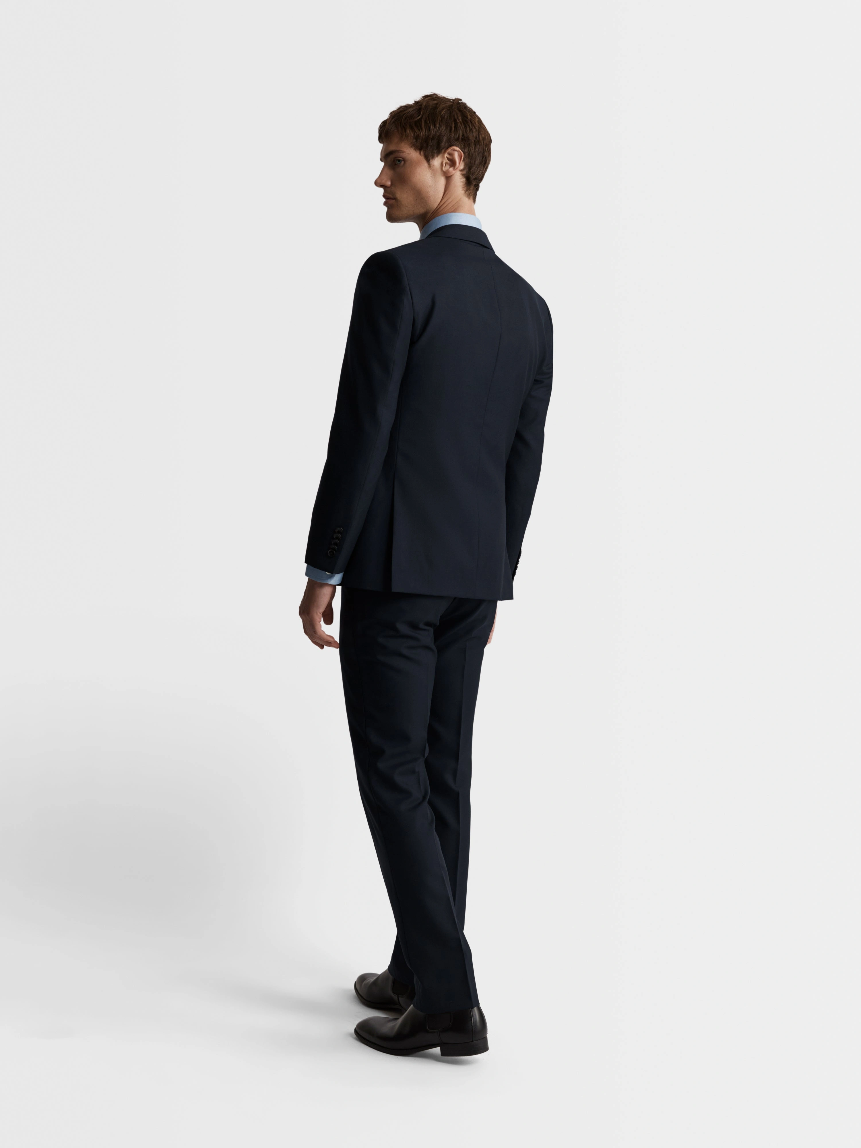 Italian Wool Slim Fit Suit Trousers - Aldgate Collection: Effortless Style.